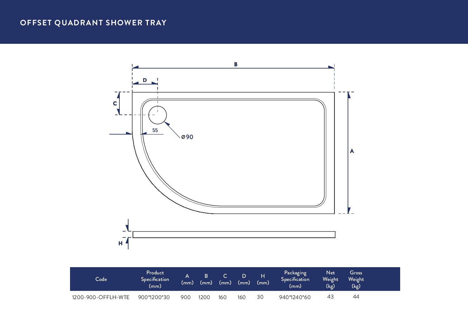 Offset  Tray