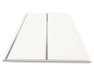 White With Silver 2 Strip Ceiling 250mmx2700mmx8mm