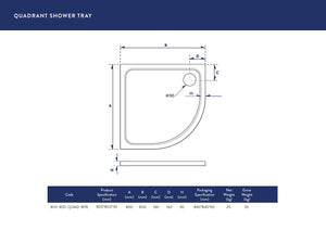 800X800 Quadrant Tray