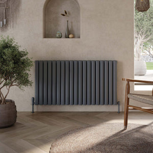 Astro 994X600 Horizontal Anthracite Double Towel Rail