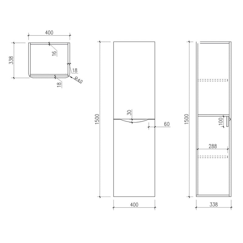Amina Tall Boy Cabinet