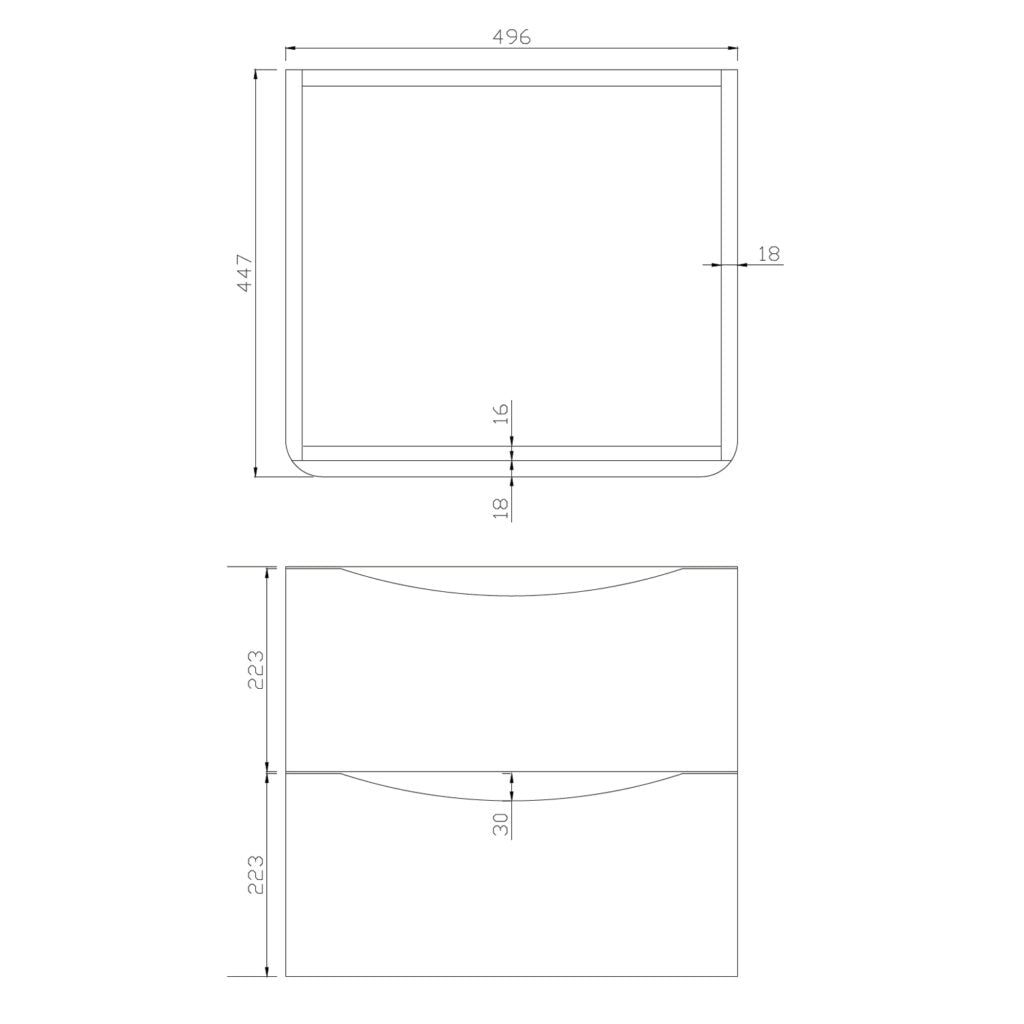 Amina 500 Wall Hung Vanity Unit
