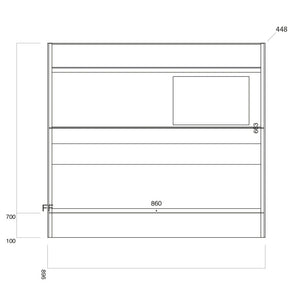 Amina 900 Floor Standing Vanity Unit
