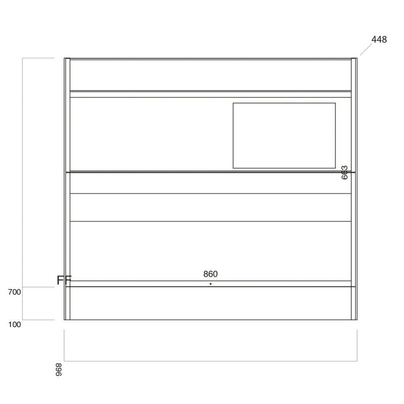 Amina 900 Floor Standing Vanity Unit