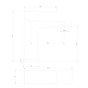 Fluro Basin Mixer Inc Click Waste