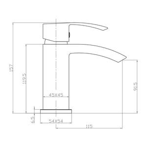 Enzo Basin Mixer Inc Click Waste