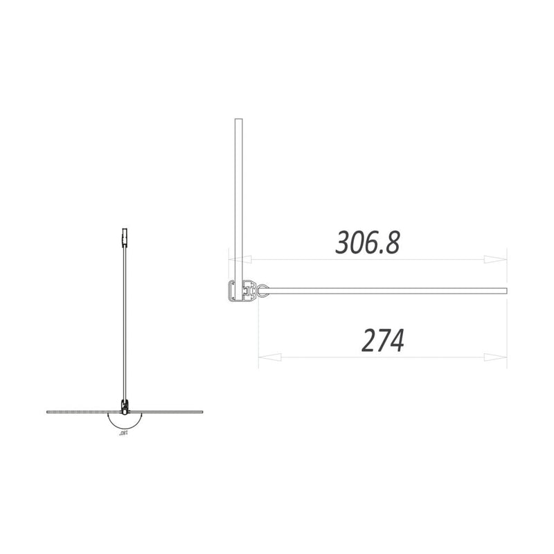 300 Flipper Panel Brushed Brass