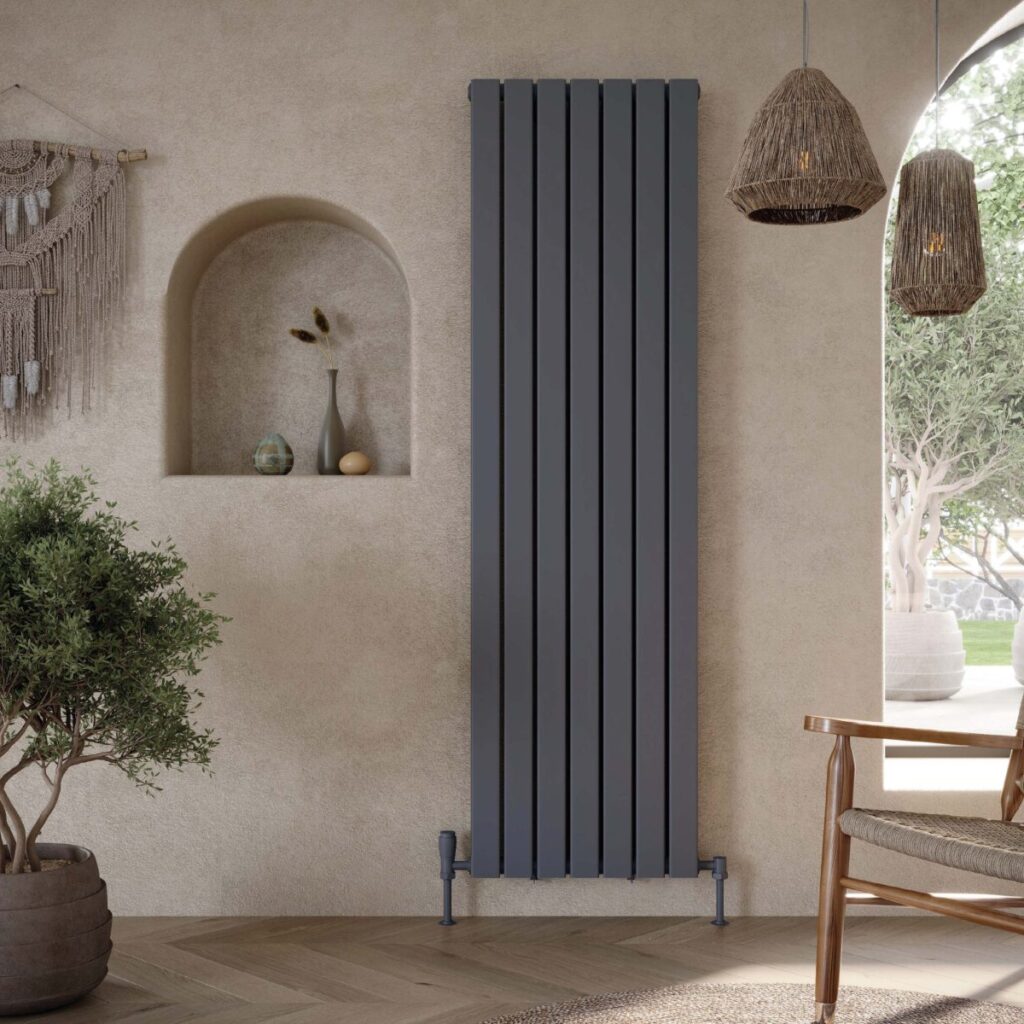 Baron 544X1800 Vertical Anthracite Double Towel Rail