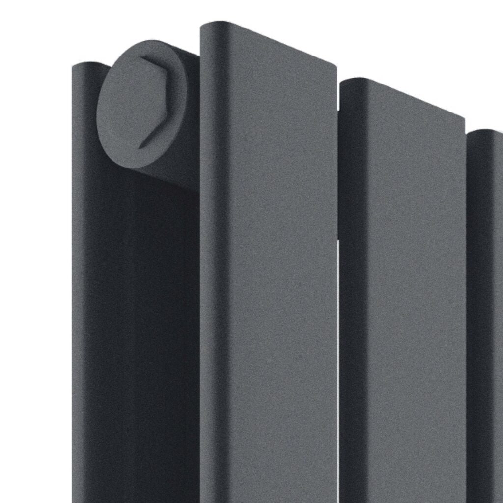 Baron 886X600 Horizontal Anthracite Double Towel Rail