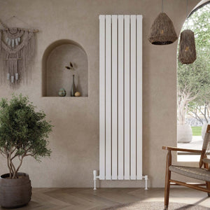 Baron 408X1800 Vertical White Double Towel Rail
