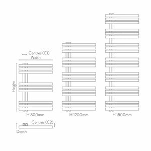 Lizz 500X1800 Chrome Towel Rail