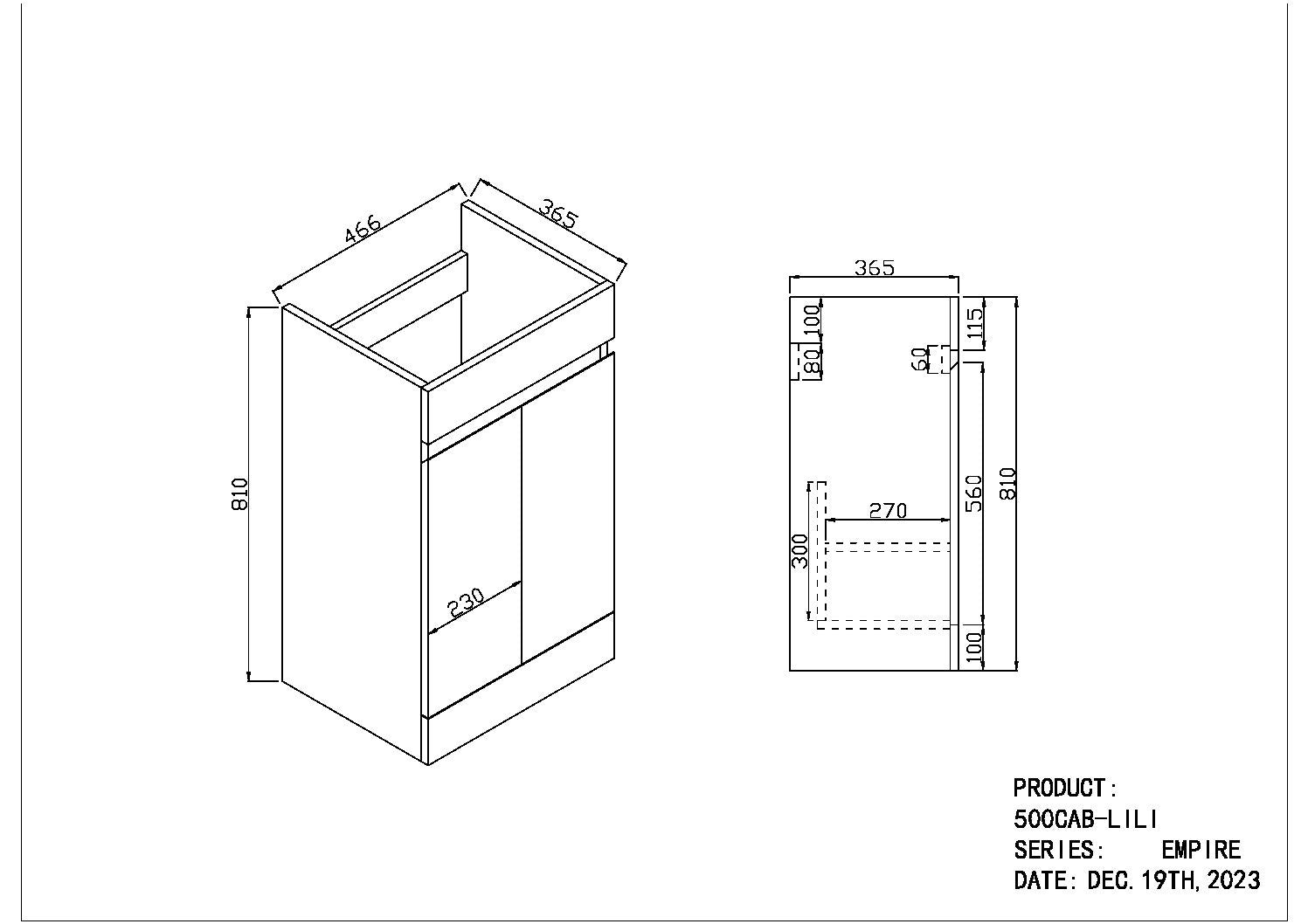 Daisy 500 Floor Standing Vanity Unit