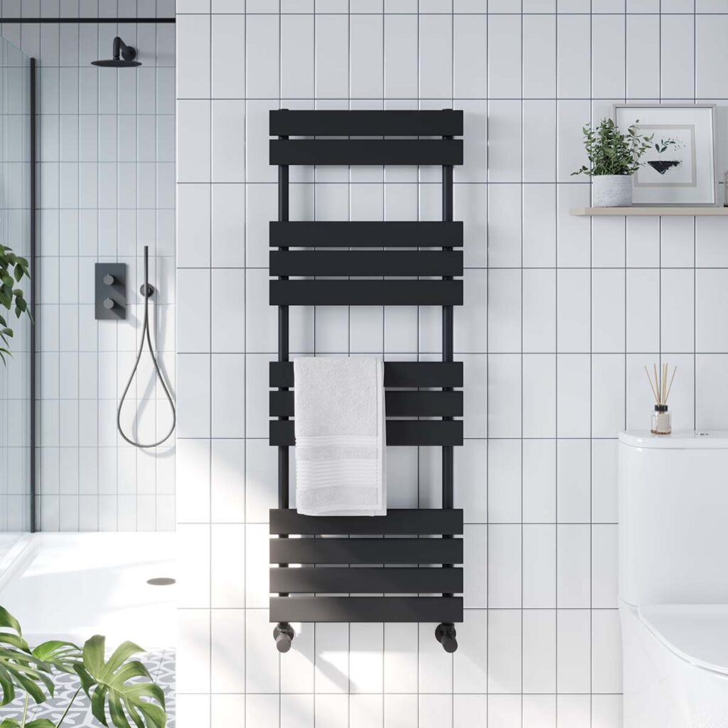 Milo 400X650 Black Towel RAIL