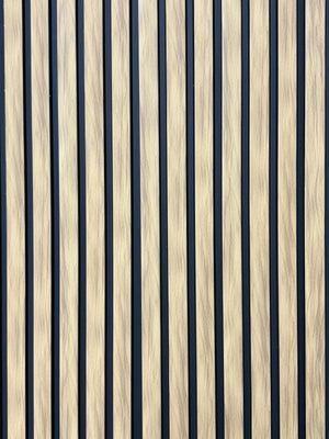 Medium Oak 600mm Pack, Composite Slat Panel 100% Waterproof (Pack of 5)
