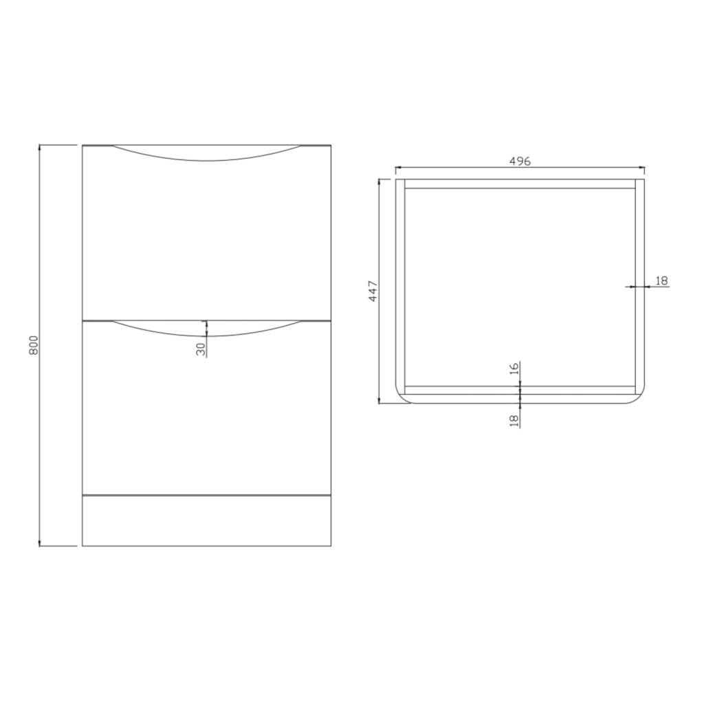 Amina 500 Floor Standing Vanity Unit