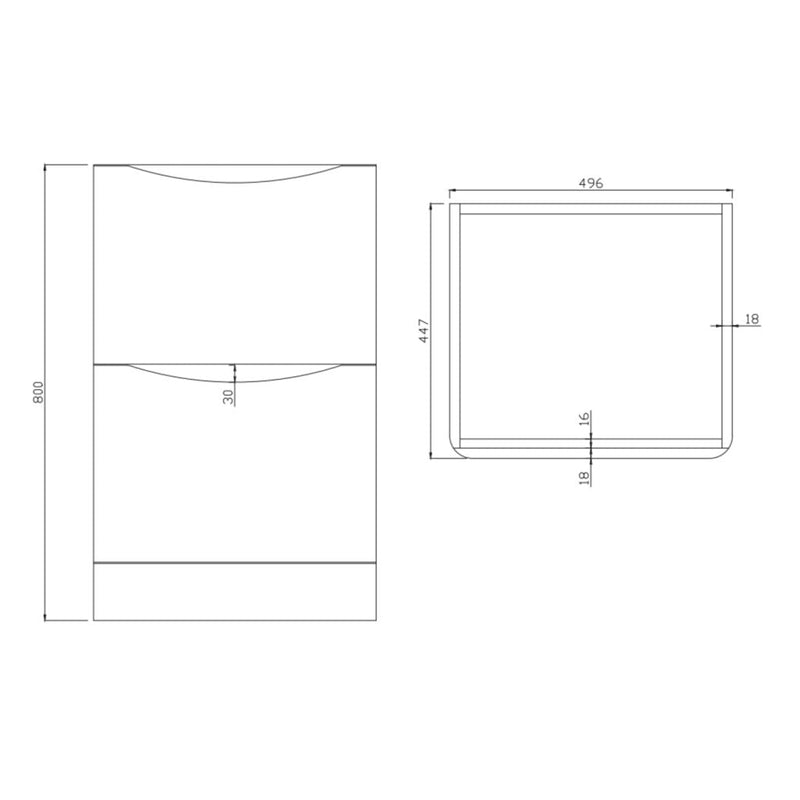 Amina 500 Floor Standing Vanity Unit