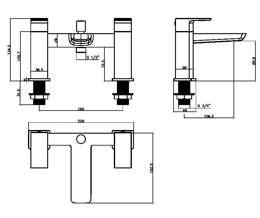 Fluro Bath Shower Mixer