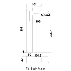 Fluro Basin Mixer