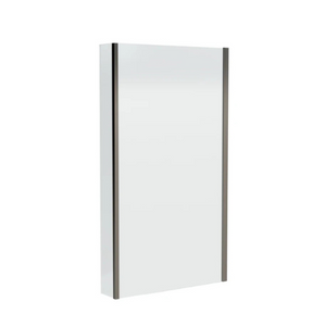 Pewter Square Fixed Bath Screen with Fixed Return