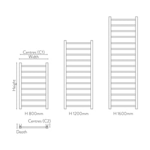 Webb Brushed Bronze 500x1600 Towel Rail