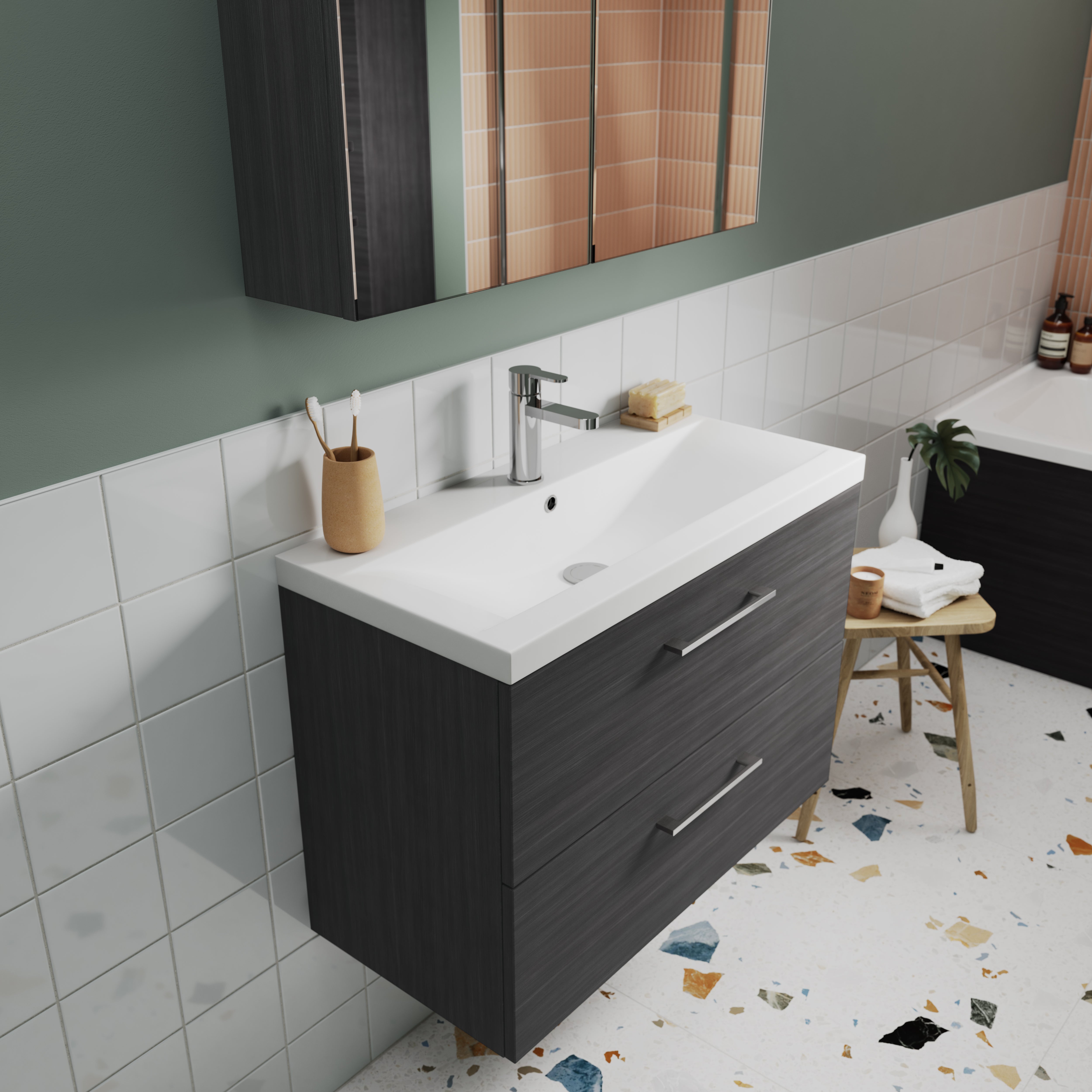 Arko 800mm Wall Hung 2-Drawer Vanity