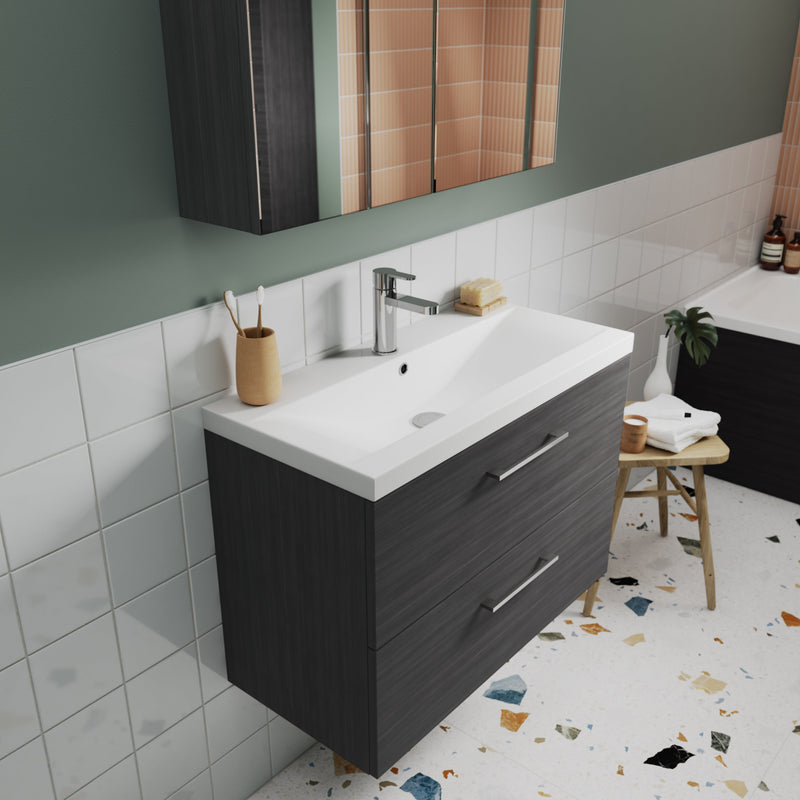 Arko 800mm Wall Hung 2-Drawer Vanity