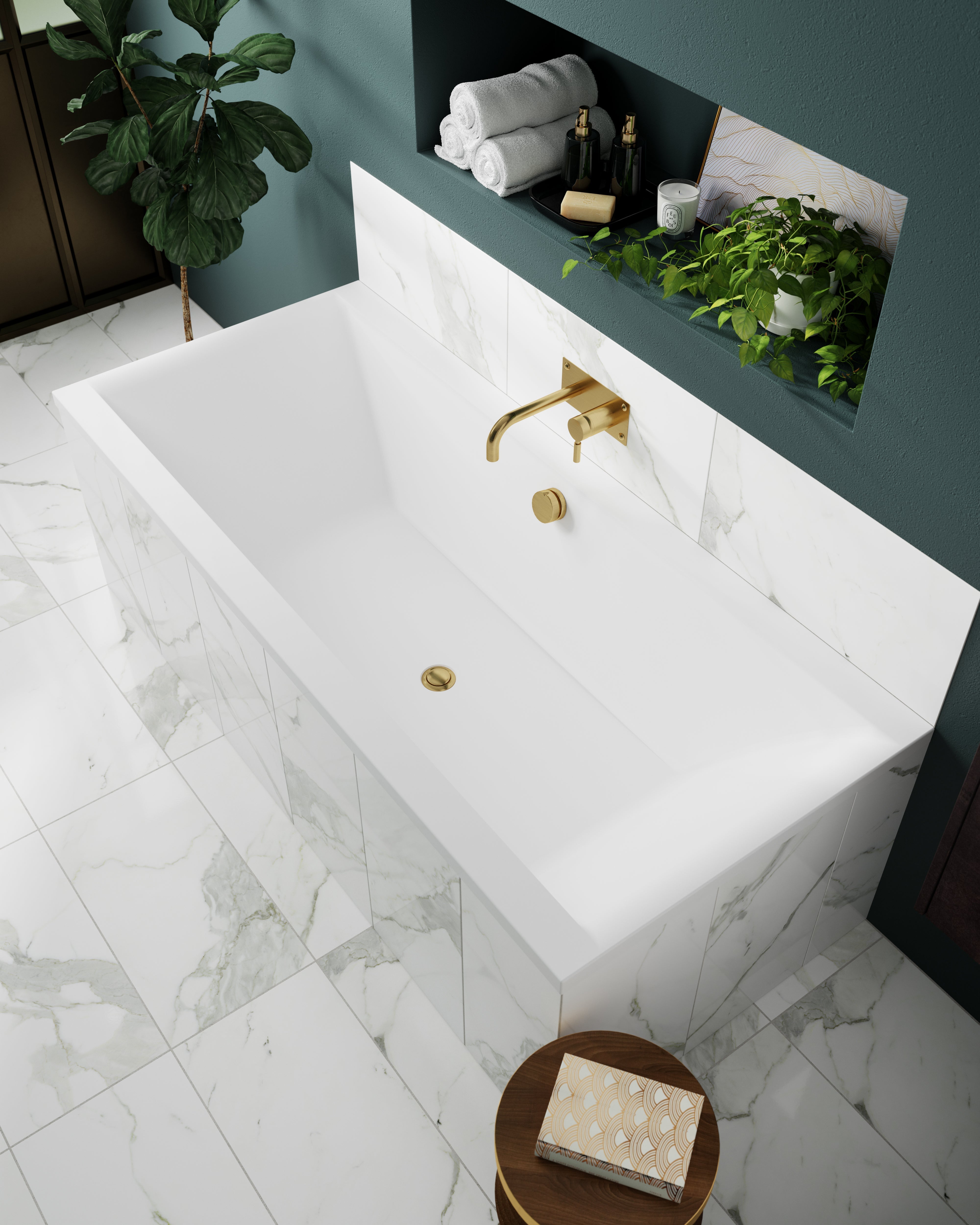 Square 1700mmx700mm Double Ended Bath