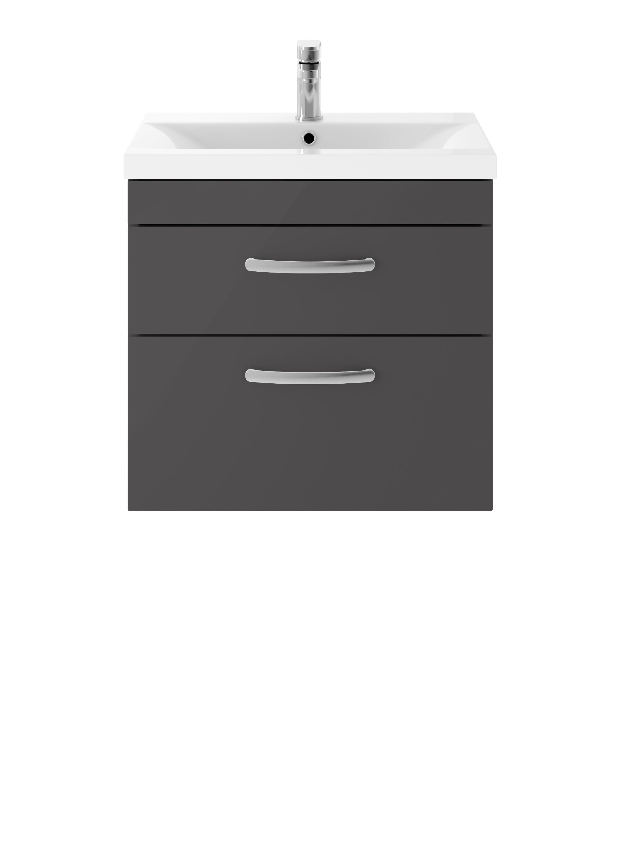 Reina 600mm Wall Hung 2-Drawer Vanity