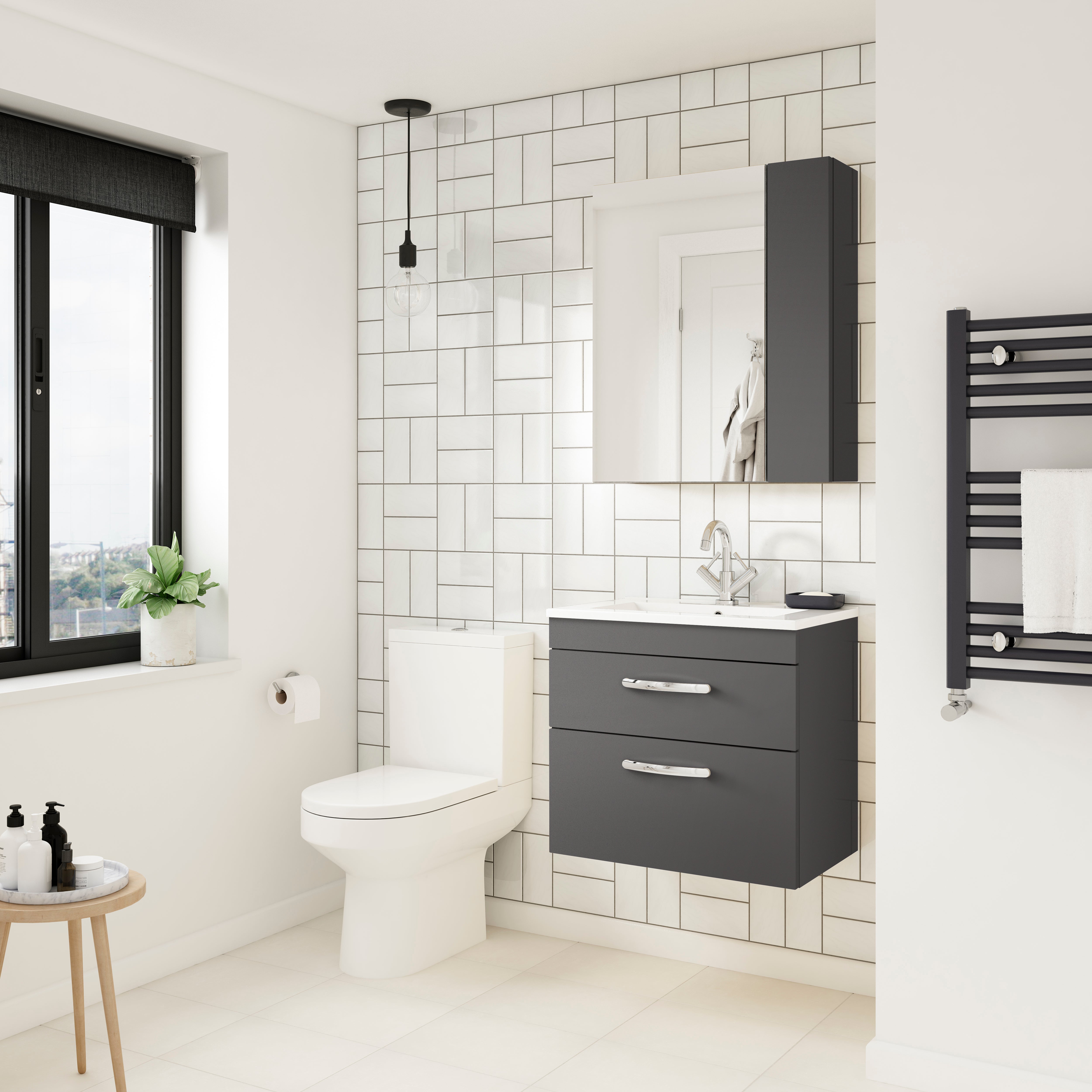 Reina 600mm Wall Hung 2-Drawer Vanity