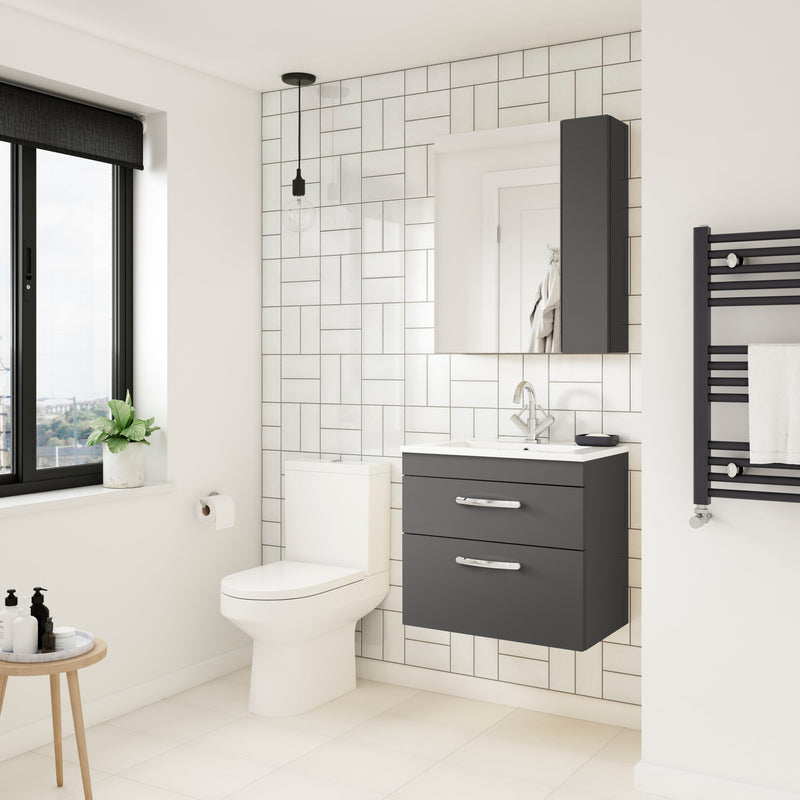 Reina 600mm Wall Hung 2-Drawer Vanity