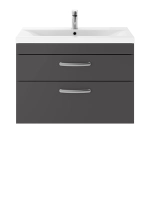 Reina 800mm Wall Hung 2-Drawer Vanity