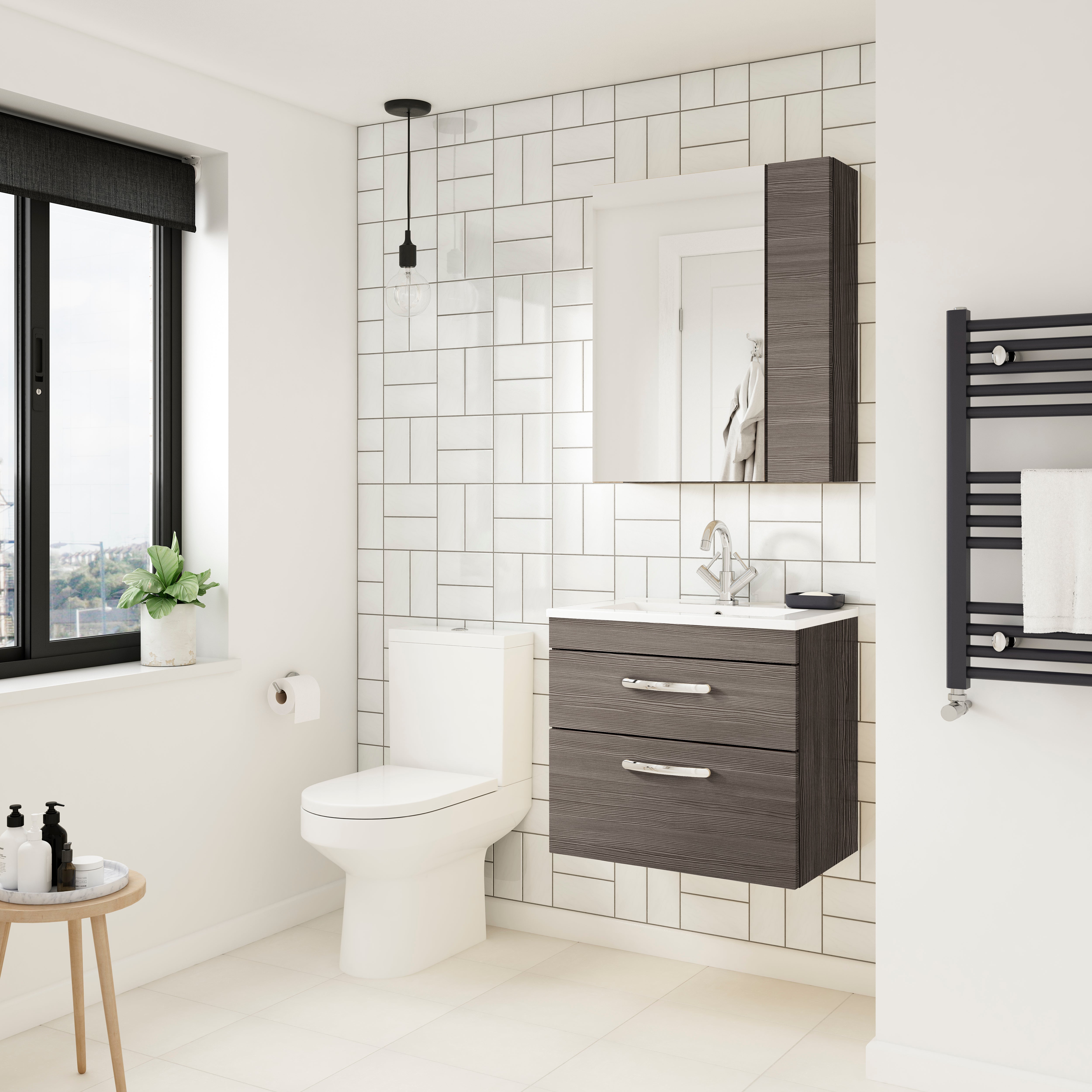 Reina 600mm Wall Hung 2-Drawer Vanity