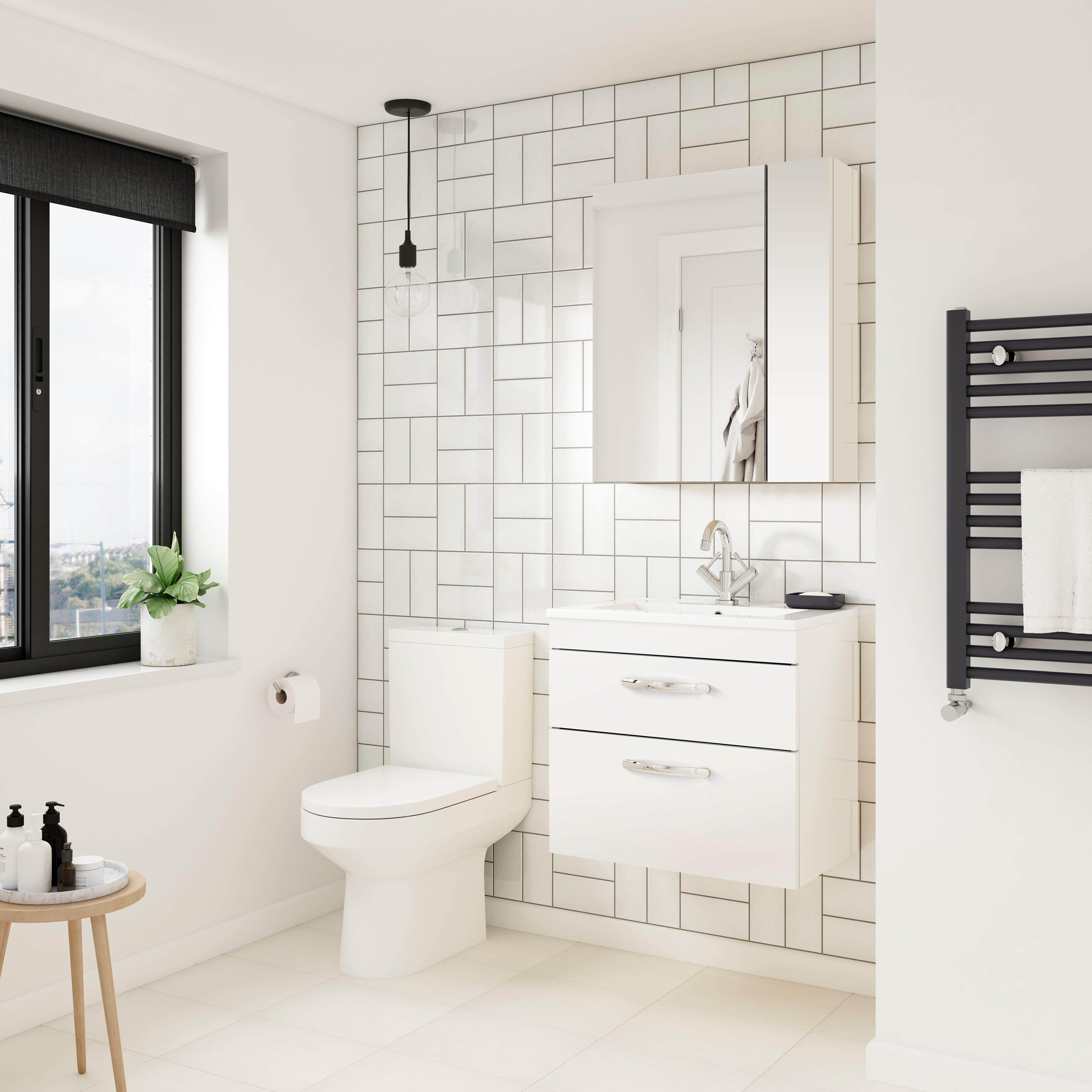 Reina 600mm Wall Hung 2-Drawer Vanity