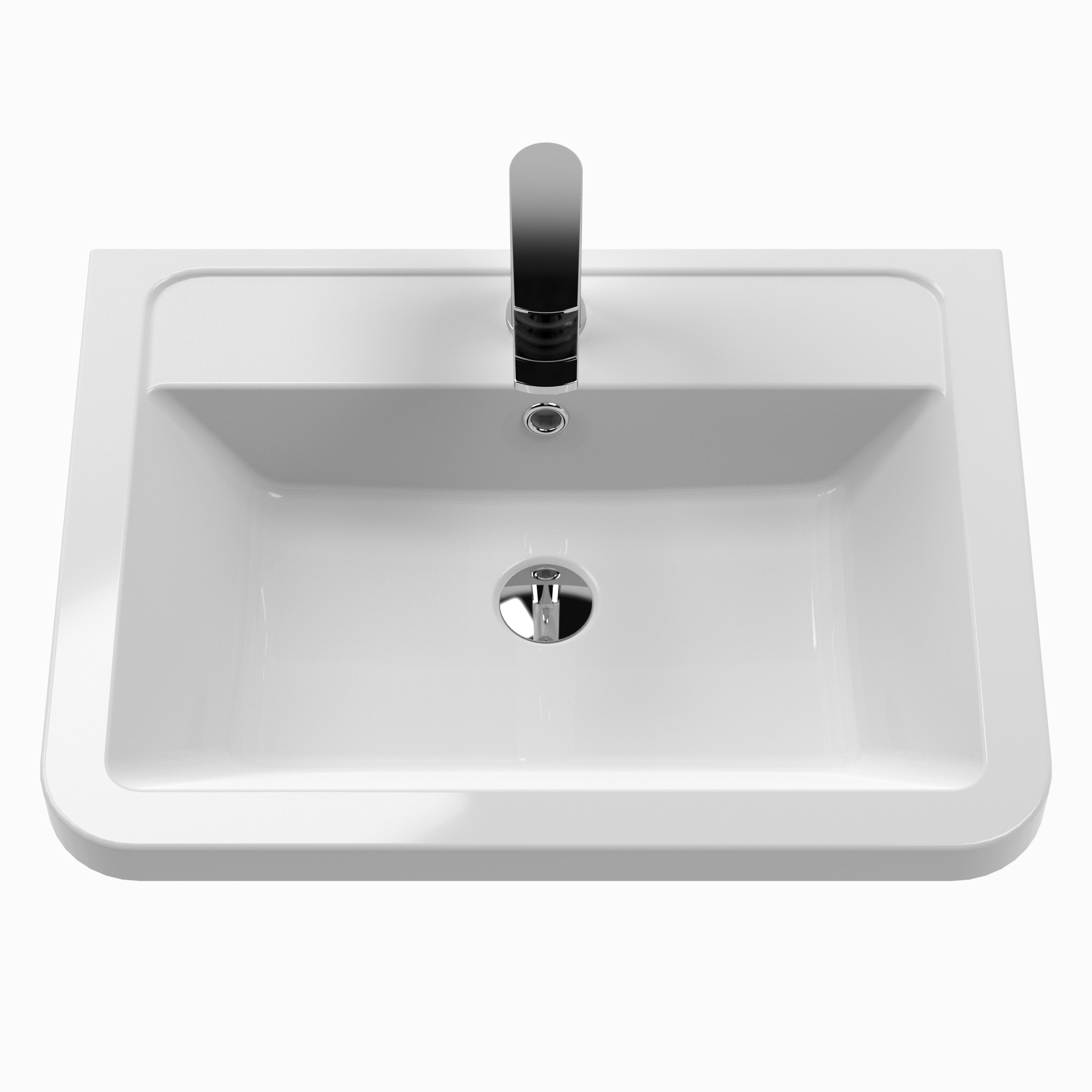 Luna 600mm Wall Hung 1-Drawer Vanity