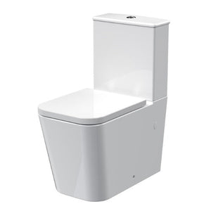 Rimless Flush to Wall Close Couple Pan, Cistern & Seat