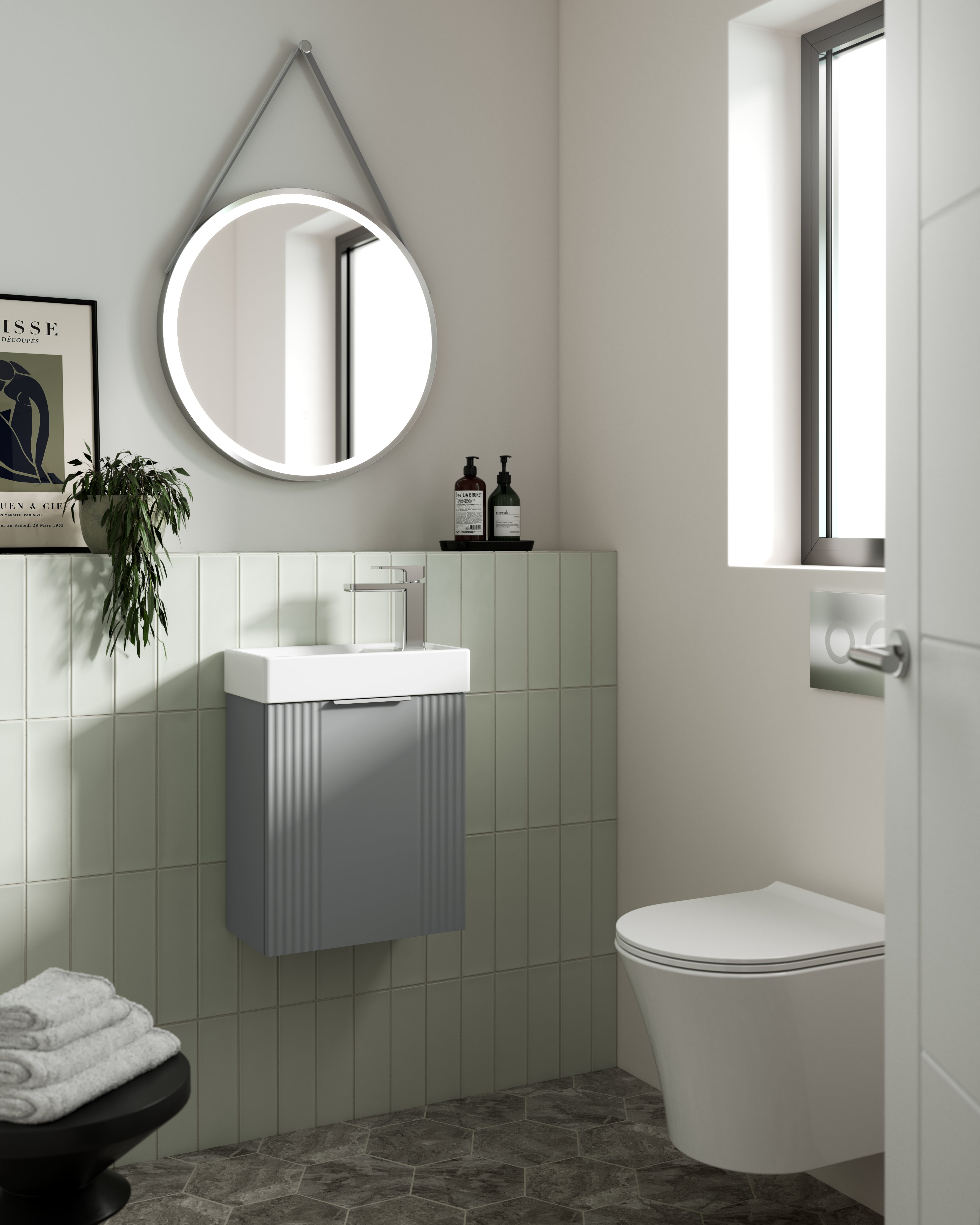 Eco 400mm Wall Hung 1-Door Compact Unit