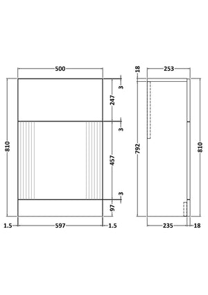 Eco 400mm Wall Hung Tall Unit 1-Door