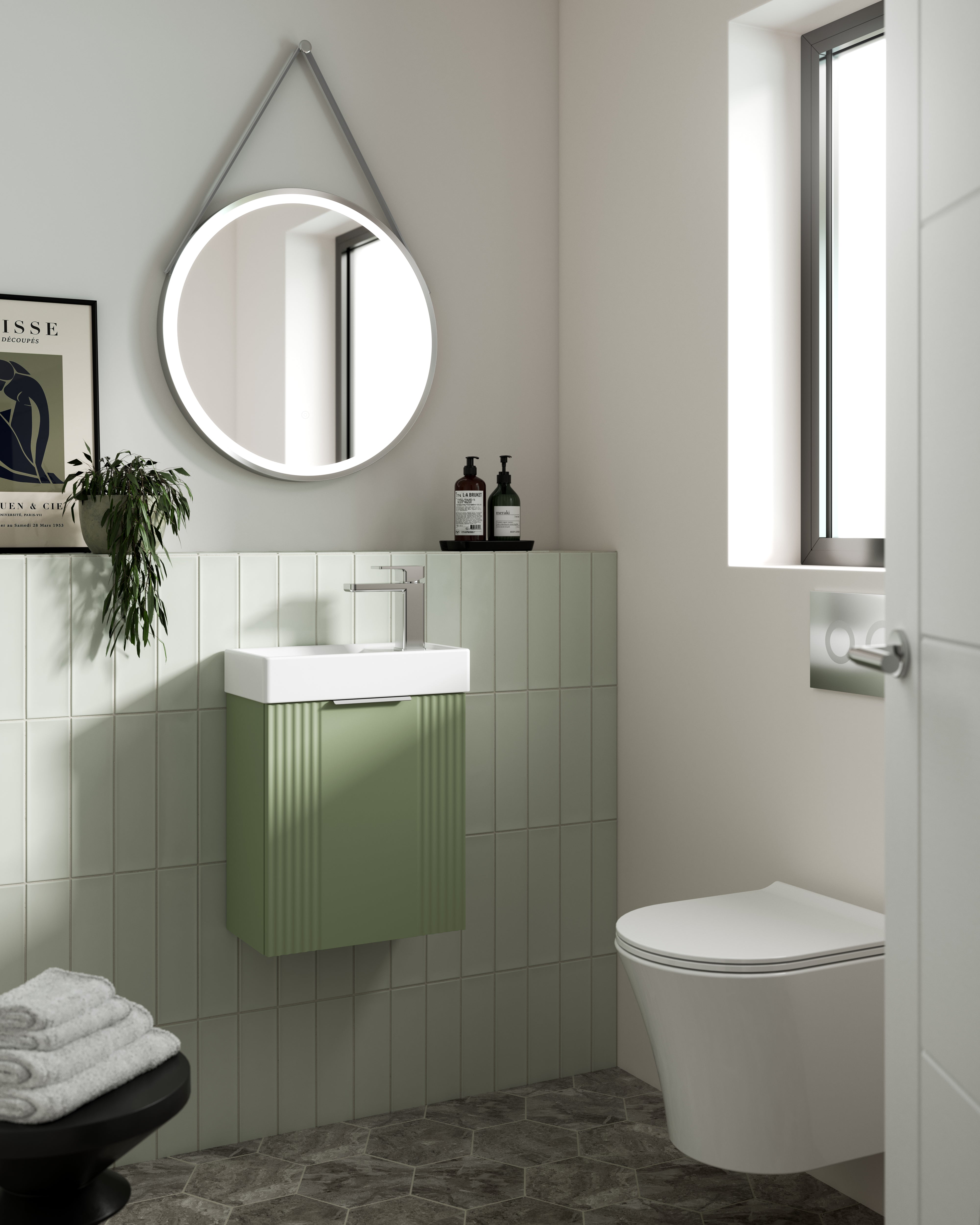 Eco 400mm Wall Hung 1-Door Compact Unit