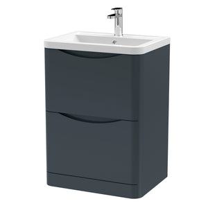 Luna 600mm Floor Standing 2-Drawer Vanity