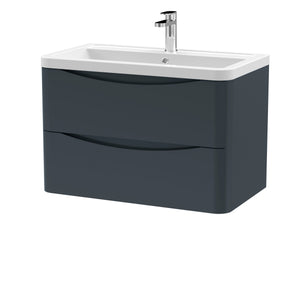 Luna 800mm Wall Hung 2-Drawer Vanity