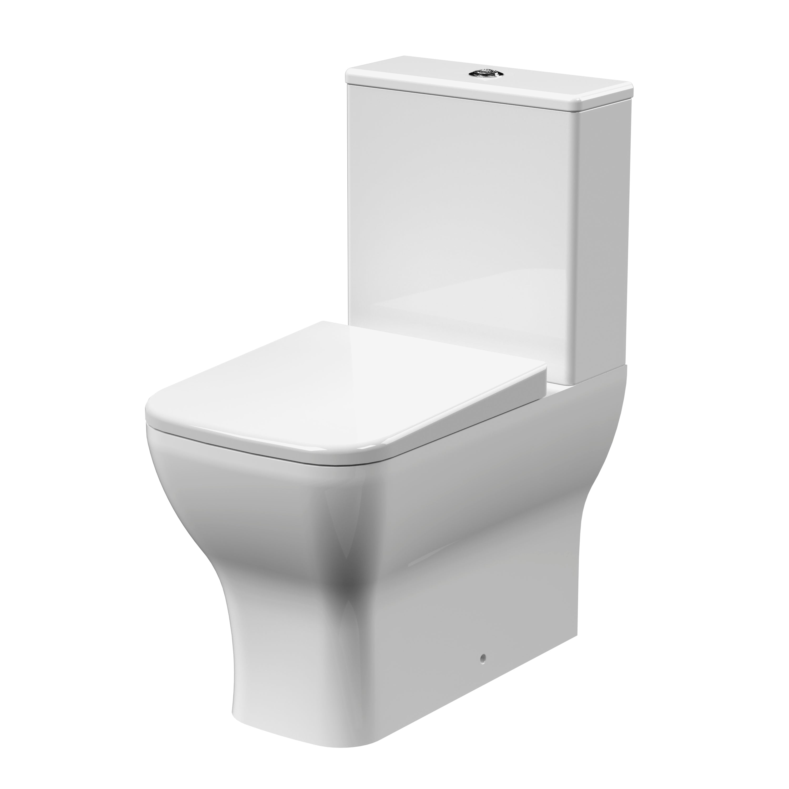 Rimless Flush To Wall Pan, Cistern & Seat