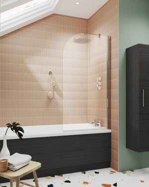 Round Hinged Bath Screen